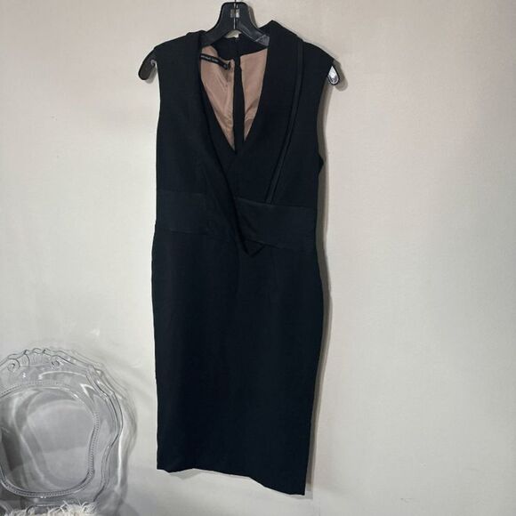 Brand New(wout tags) Karen Millen Black Tailored Lapel Sleeveless Knee-Length Sh - Picture 1 of 14
